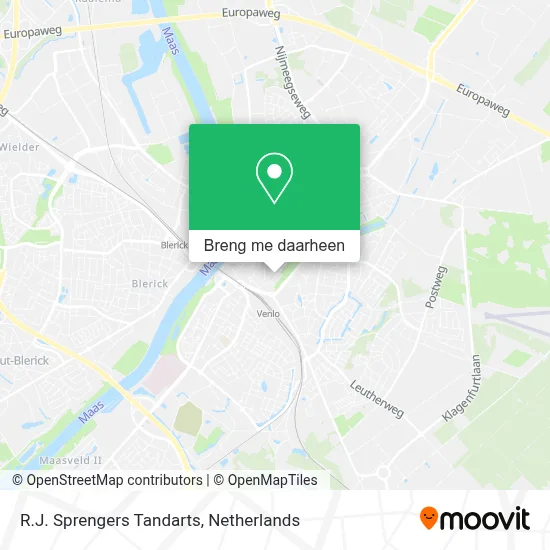 R.J. Sprengers Tandarts kaart