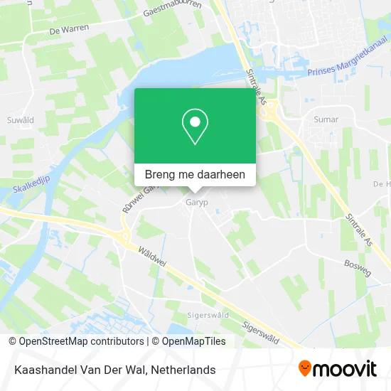 Kaashandel Van Der Wal kaart