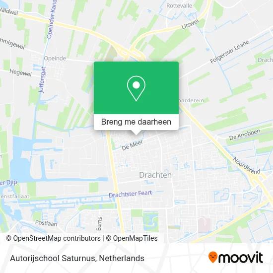 Autorijschool Saturnus kaart