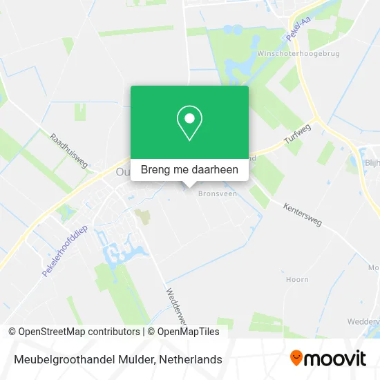 Meubelgroothandel Mulder kaart
