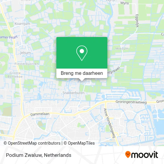 Podium Zwaluw kaart