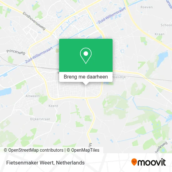 Fietsenmaker Weert kaart