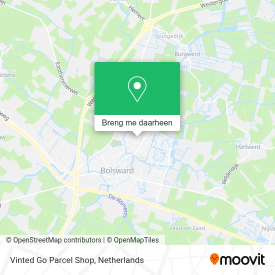 Vinted Go Parcel Shop kaart