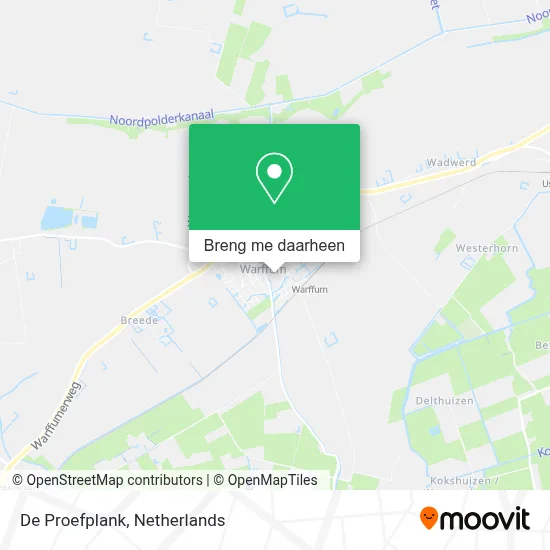 De Proefplank kaart
