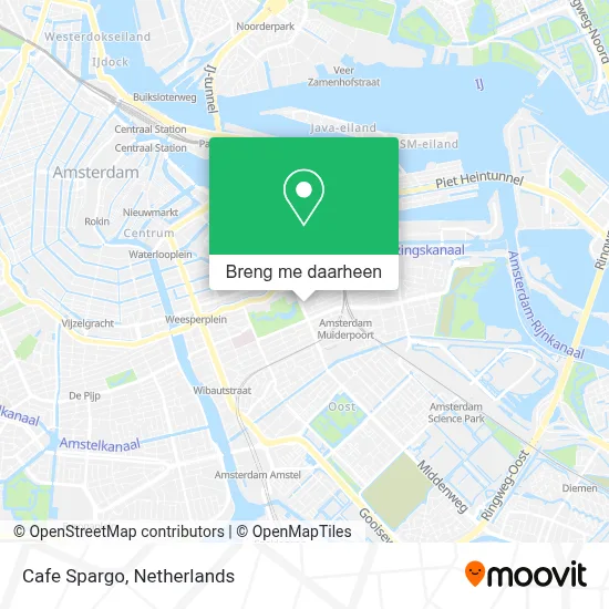 Cafe Spargo kaart