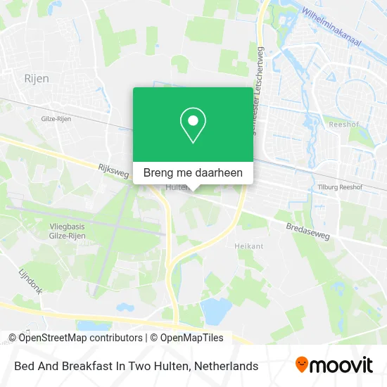 Bed And Breakfast In Two Hulten kaart