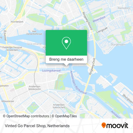 Vinted Go Parcel Shop kaart