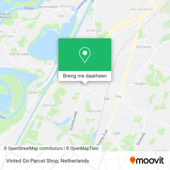 Vinted Go Parcel Shop kaart