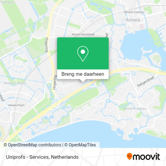 Uniprofs - Services kaart