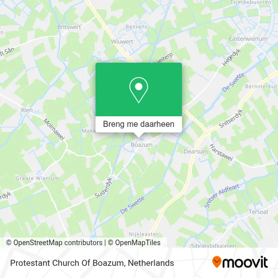 Protestant Church Of Boazum kaart