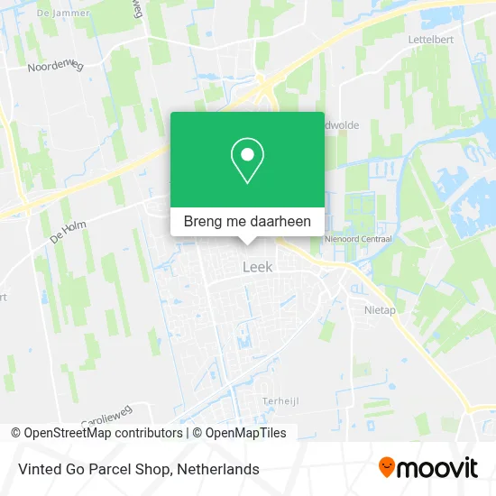 Vinted Go Parcel Shop kaart