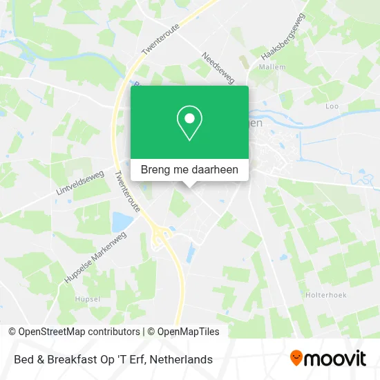 Bed & Breakfast Op 'T Erf kaart