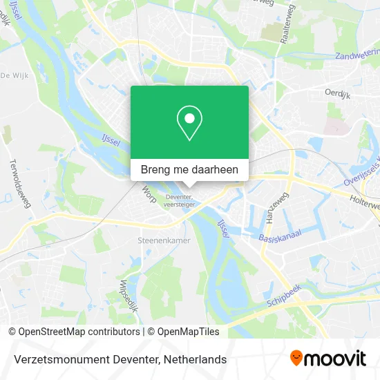 Verzetsmonument Deventer kaart