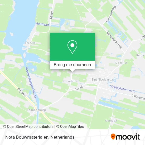 Nota Bouwmaterialen kaart