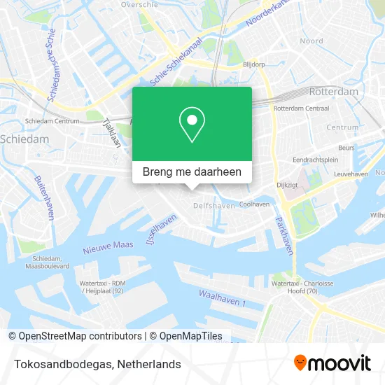 Tokosandbodegas kaart