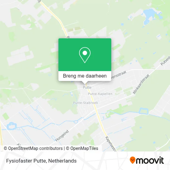 Fysiofaster Putte kaart