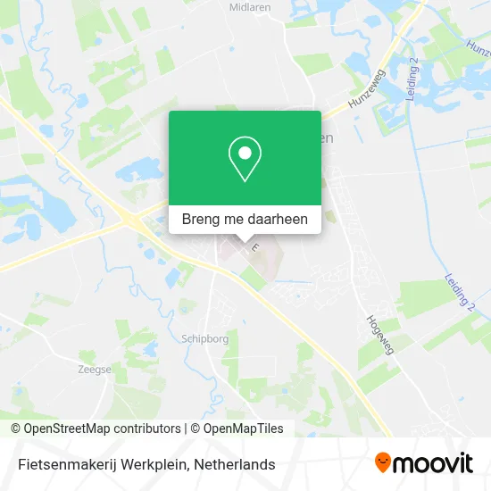 Fietsenmakerij Werkplein kaart