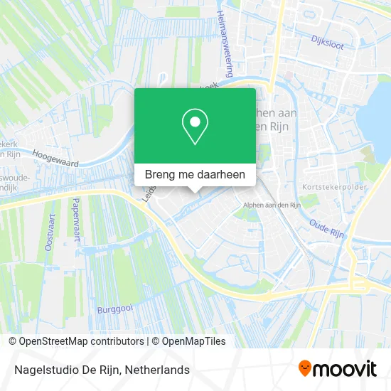 Nagelstudio De Rijn kaart