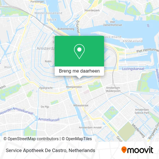 Service Apotheek De Castro kaart