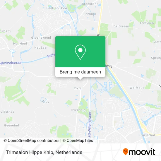 Trimsalon Hippe Knip kaart