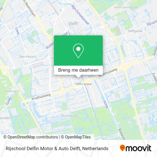 Rijschool Delfin Motor & Auto Delft kaart