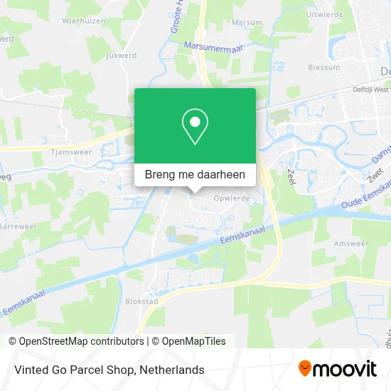 Vinted Go Parcel Shop kaart