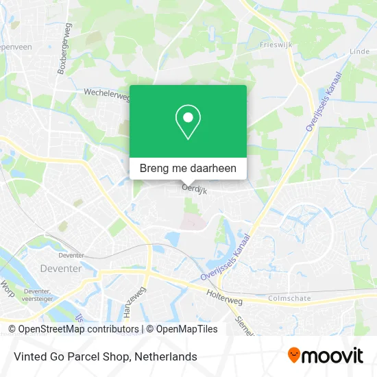 Vinted Go Parcel Shop kaart