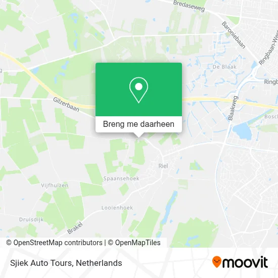 Sjiek Auto Tours kaart