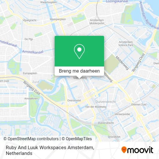 Ruby And Luuk Workspaces Amsterdam kaart