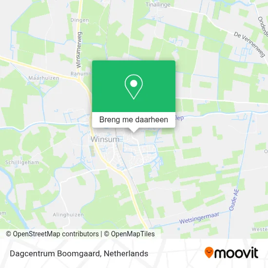 Dagcentrum Boomgaard kaart