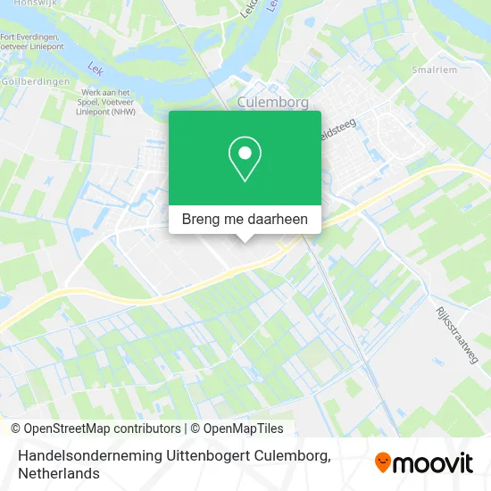 Handelsonderneming Uittenbogert Culemborg kaart