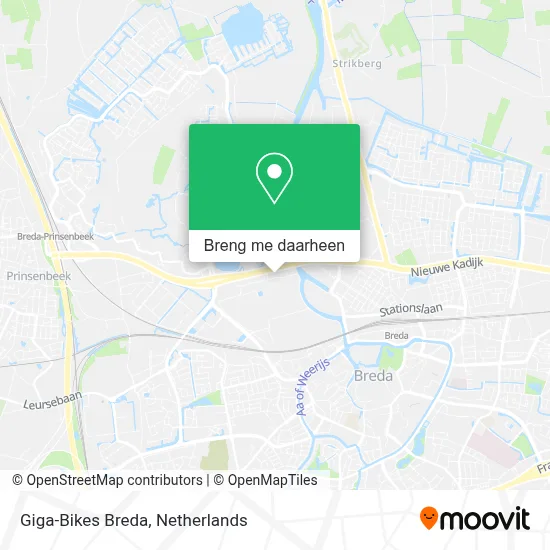 Giga-Bikes Breda kaart