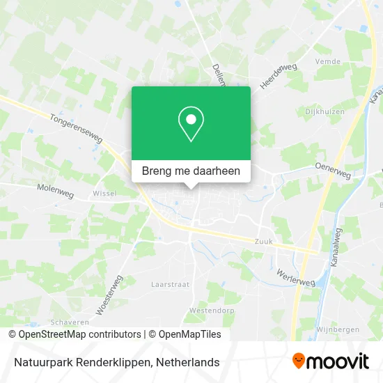 Natuurpark Renderklippen kaart