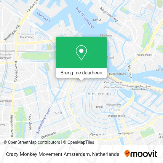 Crazy Monkey Movement Amsterdam kaart