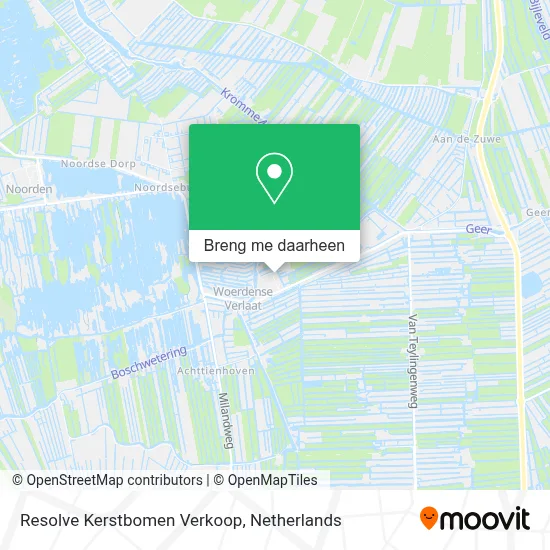Resolve Kerstbomen Verkoop kaart