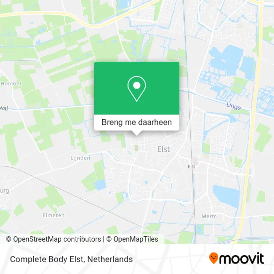 Complete Body Elst kaart
