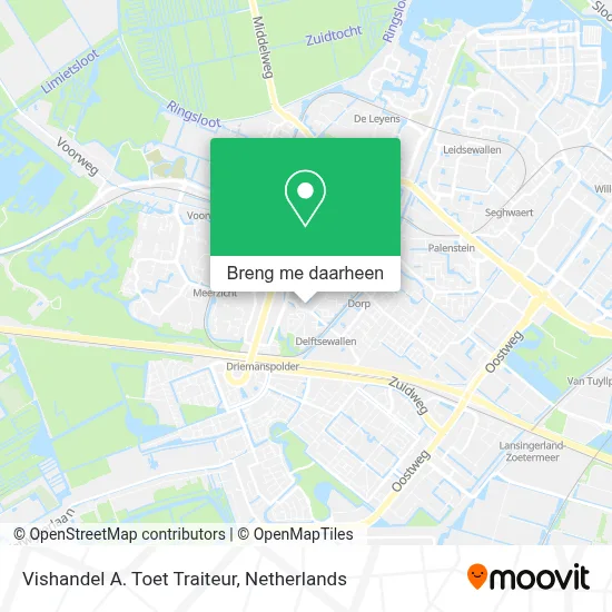 Vishandel A. Toet Traiteur kaart