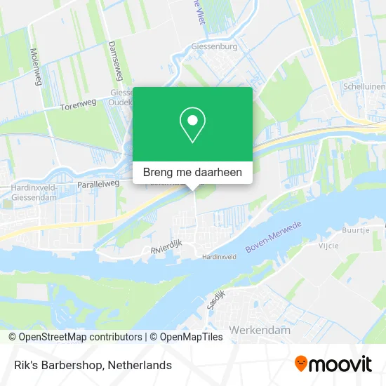 Rik's Barbershop kaart