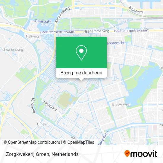 Zorgkwekerij Groen kaart