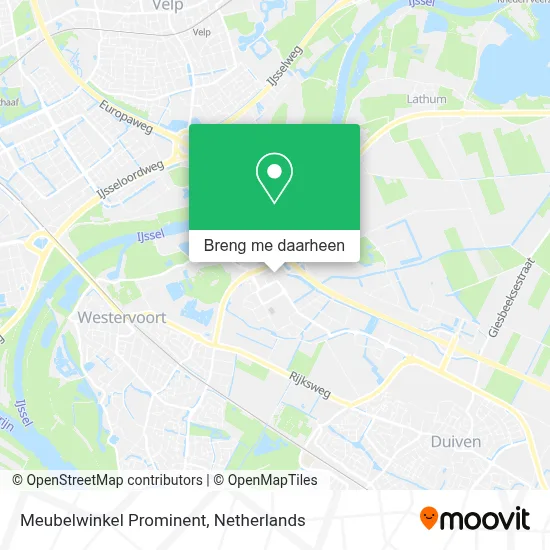 Meubelwinkel Prominent kaart