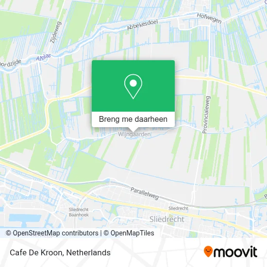 Cafe De Kroon kaart