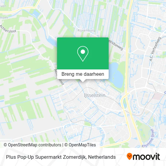 Plus Pop-Up Supermarkt Zomerdijk kaart
