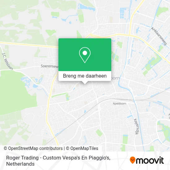 Roger Trading - Custom Vespa's En Piaggio's kaart