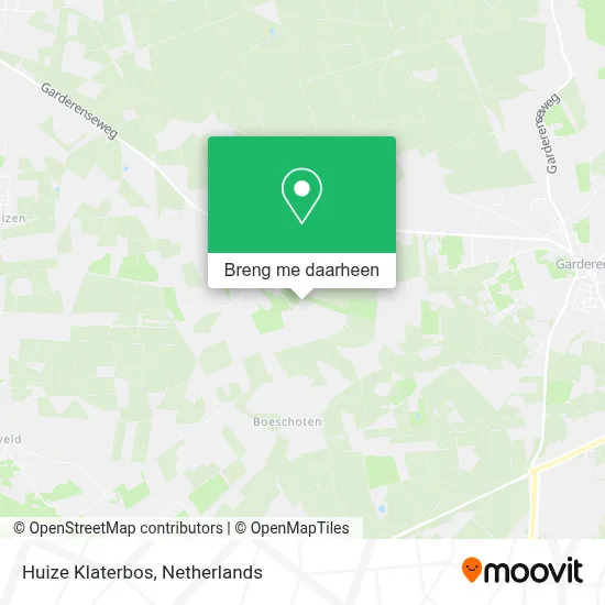 Huize Klaterbos kaart
