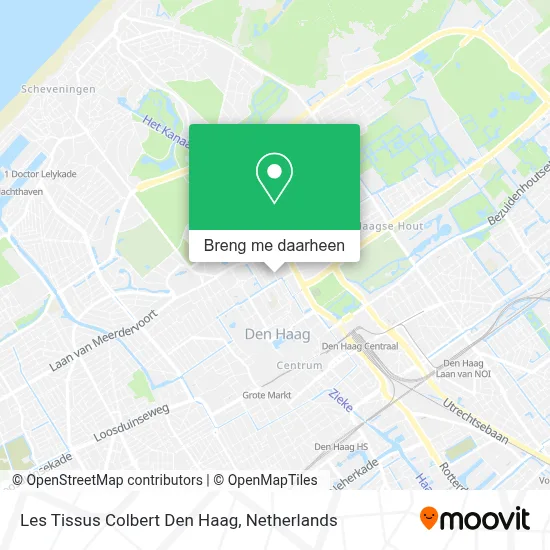 Les Tissus Colbert Den Haag kaart