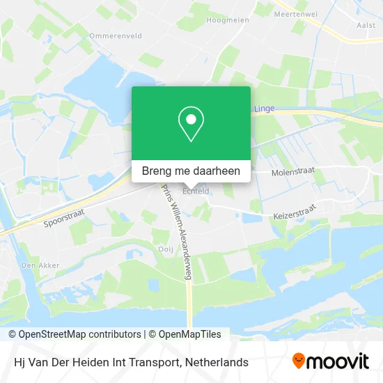 Hj Van Der Heiden Int Transport kaart