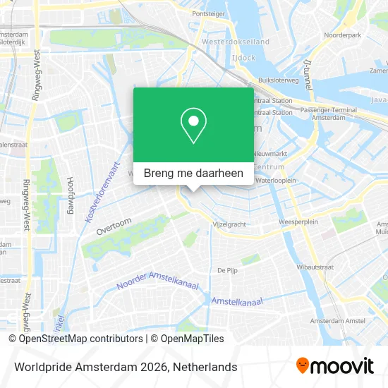 Worldpride Amsterdam 2026 kaart
