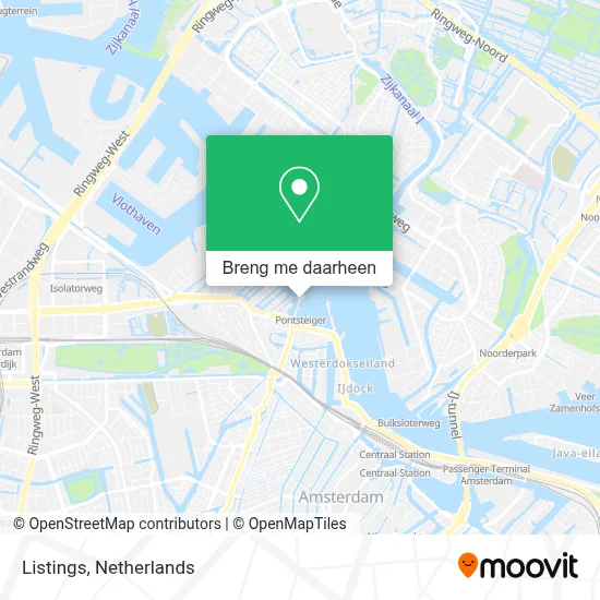 Listings kaart