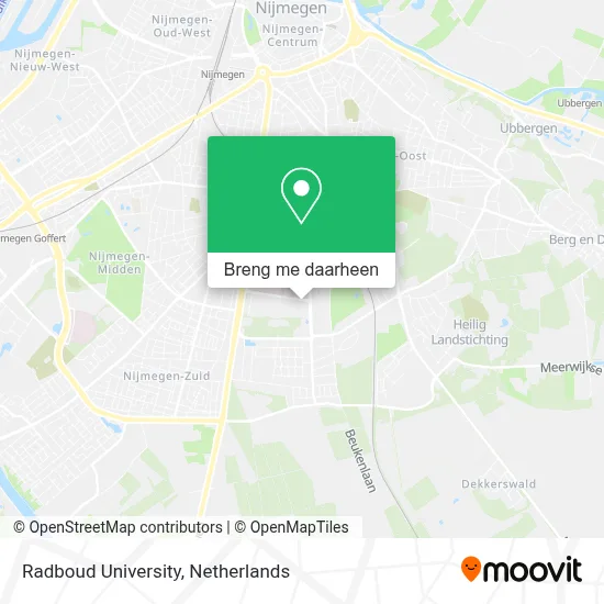 Radboud University kaart