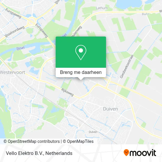 Vello Elektro B.V. kaart